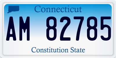 CT license plate AM82785
