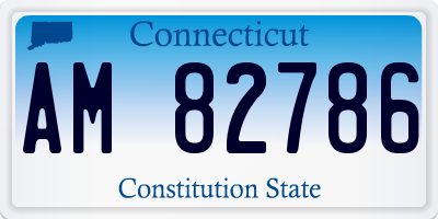 CT license plate AM82786