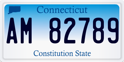 CT license plate AM82789