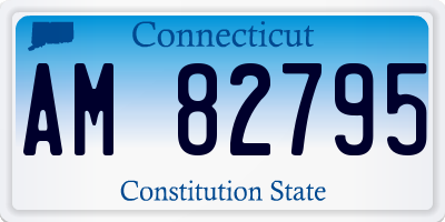 CT license plate AM82795