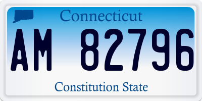 CT license plate AM82796