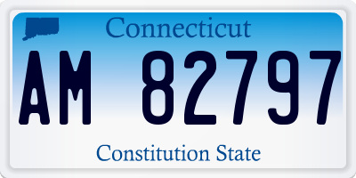 CT license plate AM82797