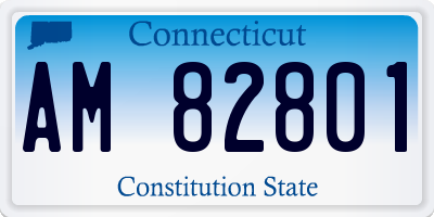 CT license plate AM82801