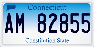 CT license plate AM82855