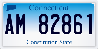 CT license plate AM82861