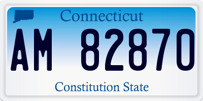 CT license plate AM82870