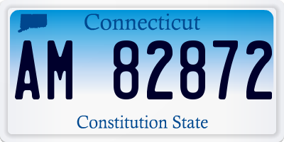 CT license plate AM82872
