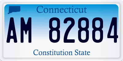 CT license plate AM82884