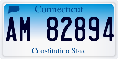 CT license plate AM82894