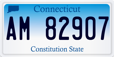 CT license plate AM82907