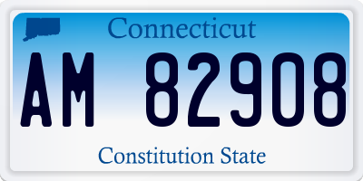 CT license plate AM82908