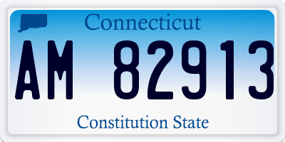 CT license plate AM82913