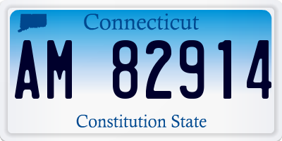 CT license plate AM82914