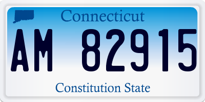 CT license plate AM82915