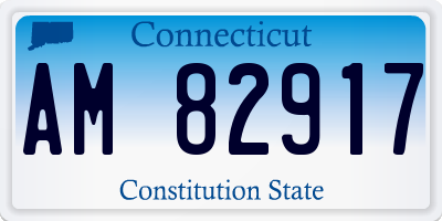 CT license plate AM82917