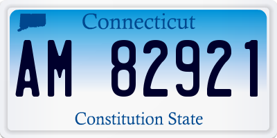 CT license plate AM82921