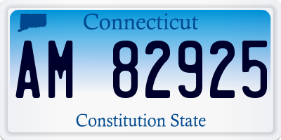 CT license plate AM82925