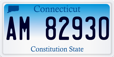 CT license plate AM82930