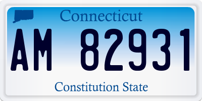 CT license plate AM82931