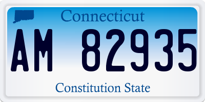 CT license plate AM82935