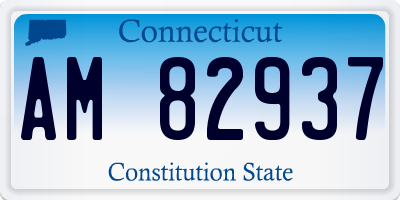 CT license plate AM82937