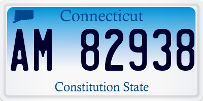 CT license plate AM82938