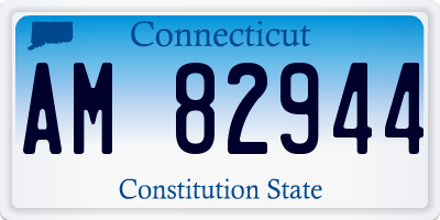 CT license plate AM82944