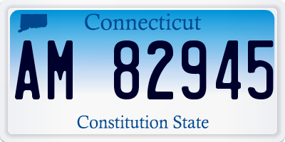 CT license plate AM82945