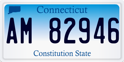 CT license plate AM82946