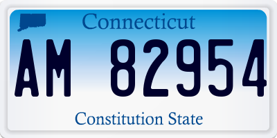 CT license plate AM82954