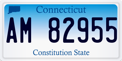 CT license plate AM82955