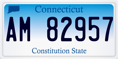 CT license plate AM82957