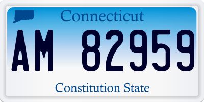CT license plate AM82959