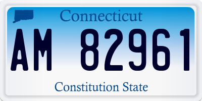 CT license plate AM82961