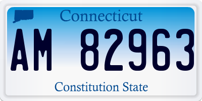 CT license plate AM82963