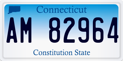 CT license plate AM82964
