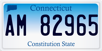 CT license plate AM82965