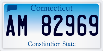 CT license plate AM82969