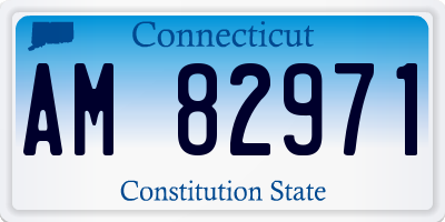 CT license plate AM82971