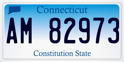 CT license plate AM82973