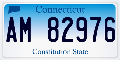 CT license plate AM82976