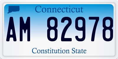 CT license plate AM82978