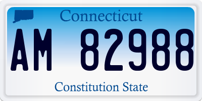 CT license plate AM82988