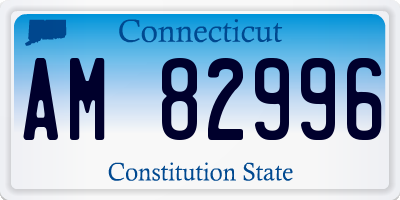 CT license plate AM82996