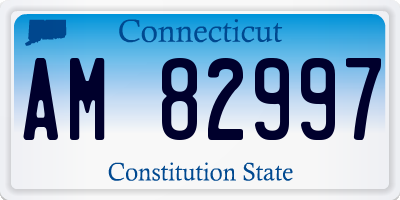 CT license plate AM82997
