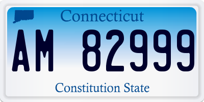 CT license plate AM82999