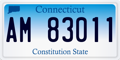 CT license plate AM83011