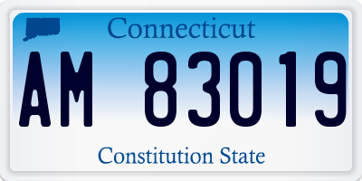 CT license plate AM83019