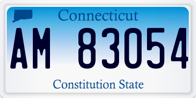 CT license plate AM83054