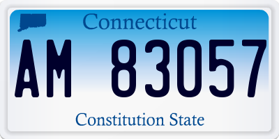 CT license plate AM83057